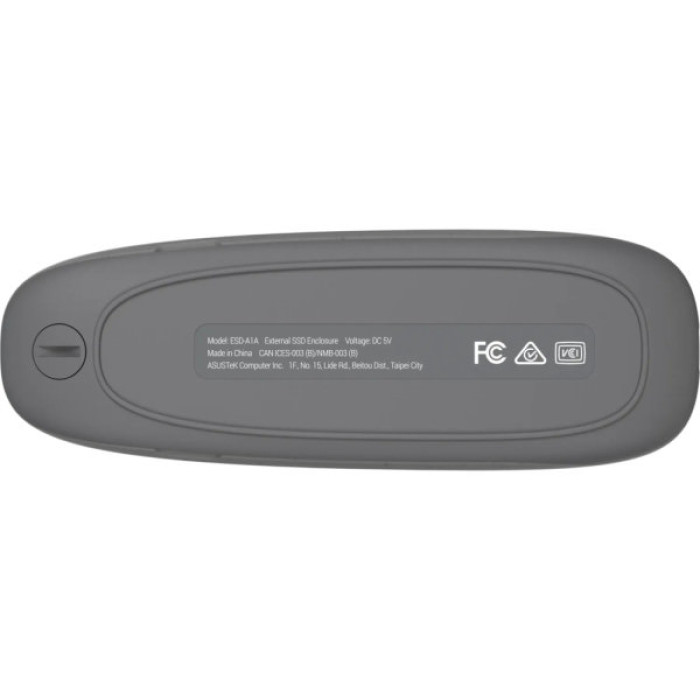 Кишеня зовнішня ASUS SSD PCIe NVMe M.2 2230/2242/2260/2280 USB Type-C 3.2 Gen 2x1 grey (90DD02R6-M09000)
