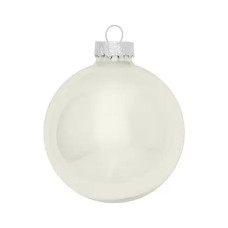 Ялинкова іграшка House Of Seasons Скляні кульки 26 шт D7 см D6 см D5 см Білі (8718861800609)