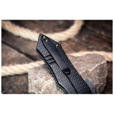 Ніж Weknife High-Fin XL, Darkwash, чорний титан (WE24010-1)