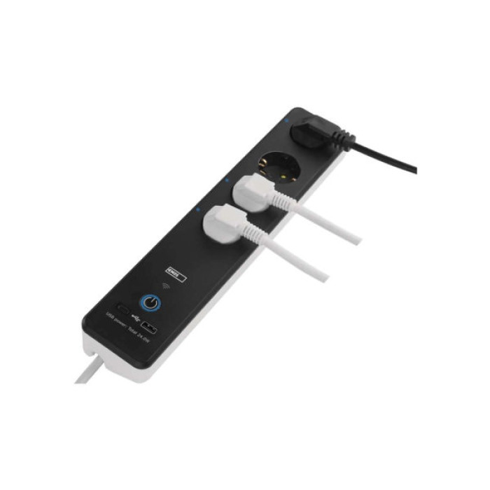 Мережевий подовжувач EMOS P1422SM 2m 4 роз. 1xUSB-A 1xUSB-C Wi-Fi 1,5мм2 (P1422SM)