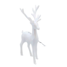 Прикраса декоративна Chomik Олень, пластик, білий, 9х15 см (5900779895928)