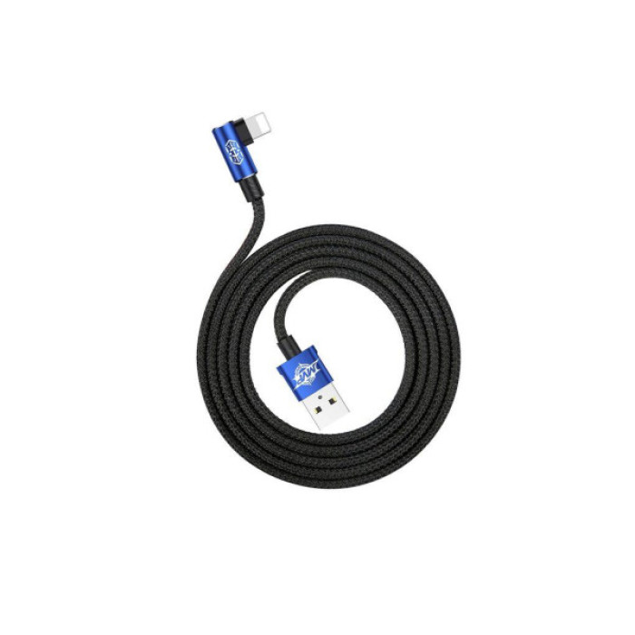 Дата кабель USB 2.0 AM to Lightning 1.0m 2A MVP Elbow Blue Baseus (CALMVP-03)