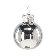 Ялинкова іграшка Chomik скляні кульки 11 шт, 3 см, колір мікс срібний, білий (5900779882195)