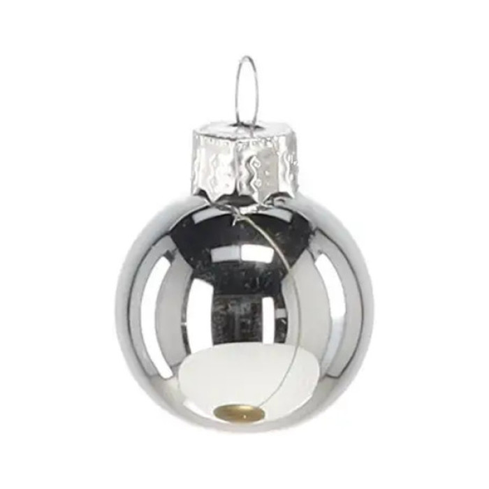 Ялинкова іграшка Chomik скляні кульки 11 шт, 3 см, колір мікс срібний, білий (5900779882195)