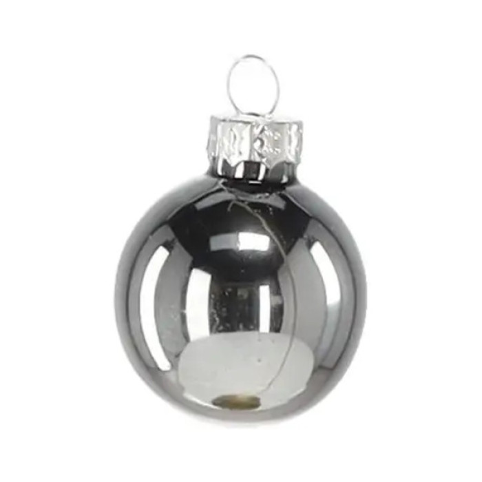Ялинкова іграшка Chomik скляні кульки 11 шт, 3 см, колір мікс срібний, білий (5900779882195)