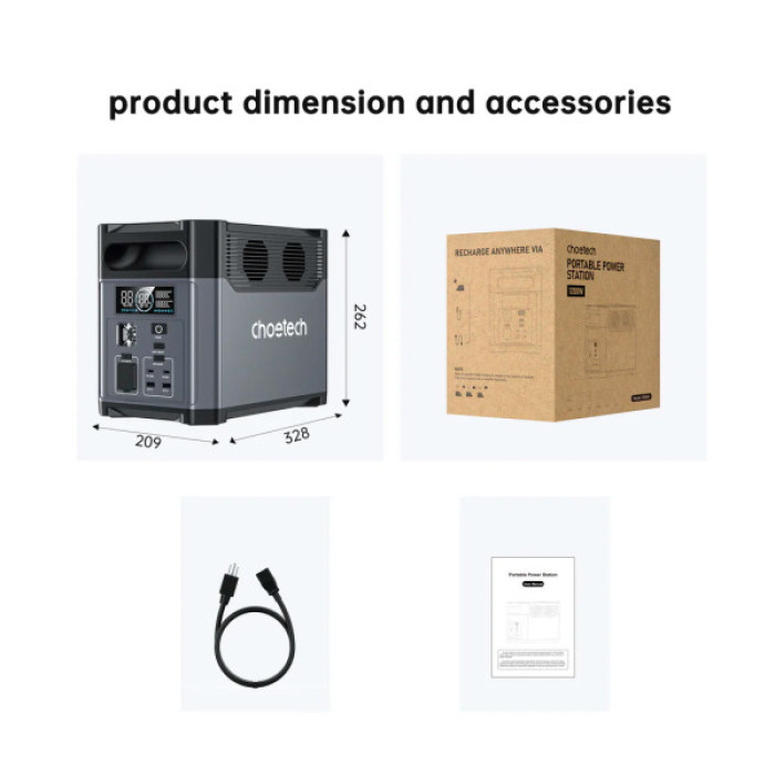 Зарядна станція Choetech BS0061 1200W 1024Wh (BS061)