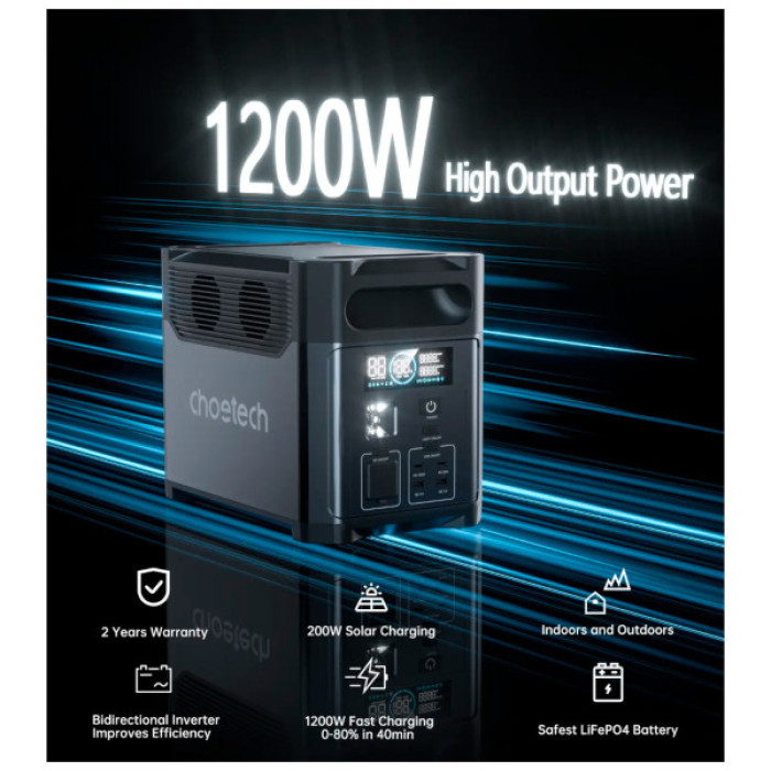 Зарядна станція Choetech BS0061 1200W 1024Wh (BS061)
