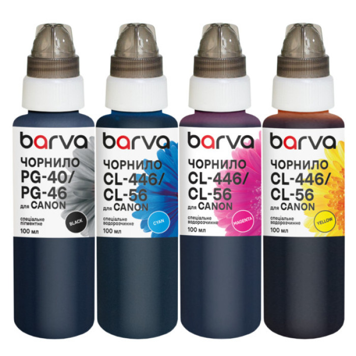Чорнило Barva Canon PG-46BK pigm + CL-56C/M/Y 4x100 мл, special (CPG46-100-MP)