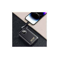 Батарея універсальна Dudao 20000mAh K14+ 22.5W, PD, QC, USB-A, USB-C(In/Out), with built-in USB-C/Lightning cables, Black (6977196680016)