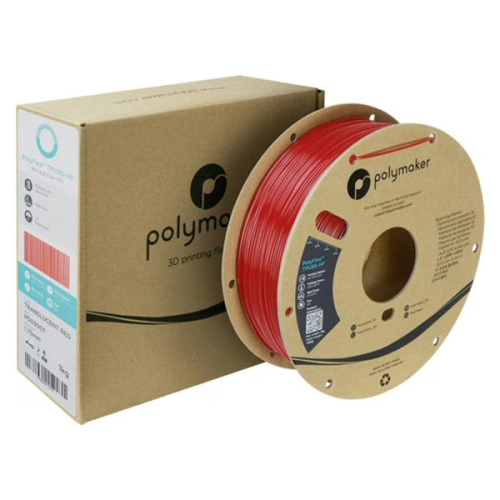 Пластик для 3D-принтера Polymaker TPU-95A HIGH SPEED 1,75mm 1kg TRANS RED (PD03007)