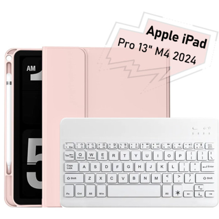 Чохол до планшета BeCover with keyboard Apple iPad Pro 13" M4 2024 Pink (713006)