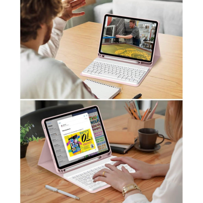 Чохол до планшета BeCover with keyboard Apple iPad Pro 13" M4 2024 Pink (713006)