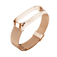 Ремінець до фітнес браслета BeCover Metal для Xiaomi Mi Smart Band 8 Rose Gold (709360)