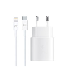 Зарядний пристрій Armorstandart AR-TA800W USB-C 25W White + cable USB-C to Lightning (ARM77719)