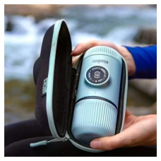 Кавоварка кемпінгова Wacaco Nanopresso з чохлом блакитна (WNANOBLUE)