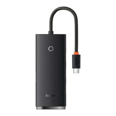 Концентратор Baseus USB-C to 4xUSB 3.0 0.25m black (WKQX030301)