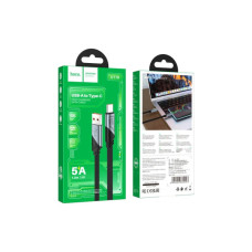 Дата кабель USB 2.0 AM to USB-C 1.2m 5A nylon black HOCO (6942007605007)
