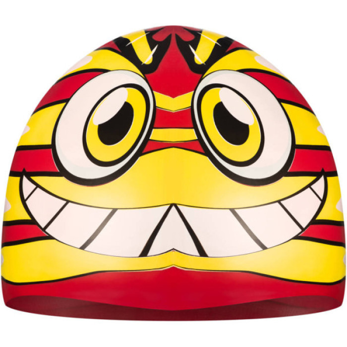 Шапка для плавання Aqua Speed Zoo 115-31-Fish 8694 червоний, жовтий, білий Діт OSFM (5908217686947)