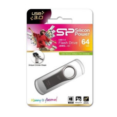 USB флеш накопичувач Silicon Power 64GB Jewel J80 Titanium USB 3.0 (SP064GBUF3J80V1T)
