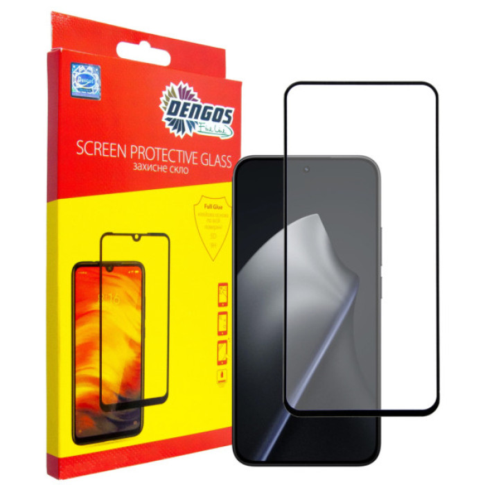 Скло захисне Dengos Super-D Full Glue Xiaomi 15T / 15T Pro Black (TGFG-SD-11)