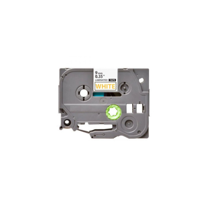 Стрічка для принтера етикеток UKRMARK B-T321P, ламінована, 9мм х 8м, gold on white, аналог TZe321 (900785)