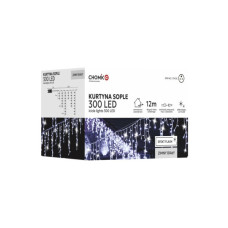 Гірлянда Chomik Бахрома 300 LED 12 м, холодний білий, IP44, від мережі (5900779879850)