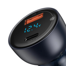 Зарядний пристрій Baseus USB + USB-C QC3.0 65W Particular Digital Display gray (CCKX-C0G)