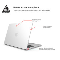 Чохол до ноутбука Armorstandart 13.6" MacBook Air M4/M3/M2 (A3240/A3113/A2681) Clear Air Shel (ARM65812)