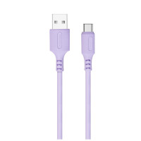 Дата кабель USB 2.0 AM to USB-C 1.0m soft silicone violet ColorWay (CW-CBUC044-PU)