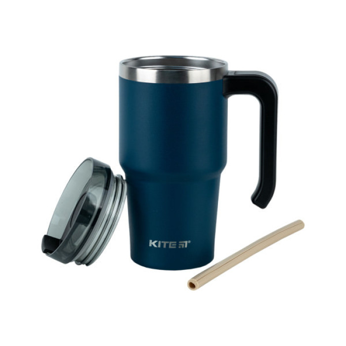 Термокружка Kite з ручкою 600 мл смарагдова (K24-1207-2)