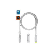 Дата кабель 6in1 inCharge XL 3.0m white Rolling Square (XLL02R)
