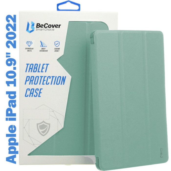 Чохол до планшета BeCover Tri Fold Soft TPU mount Apple Pencil Apple iPad 10.9" 2022/24/11" 2025 Dark Green (708460)