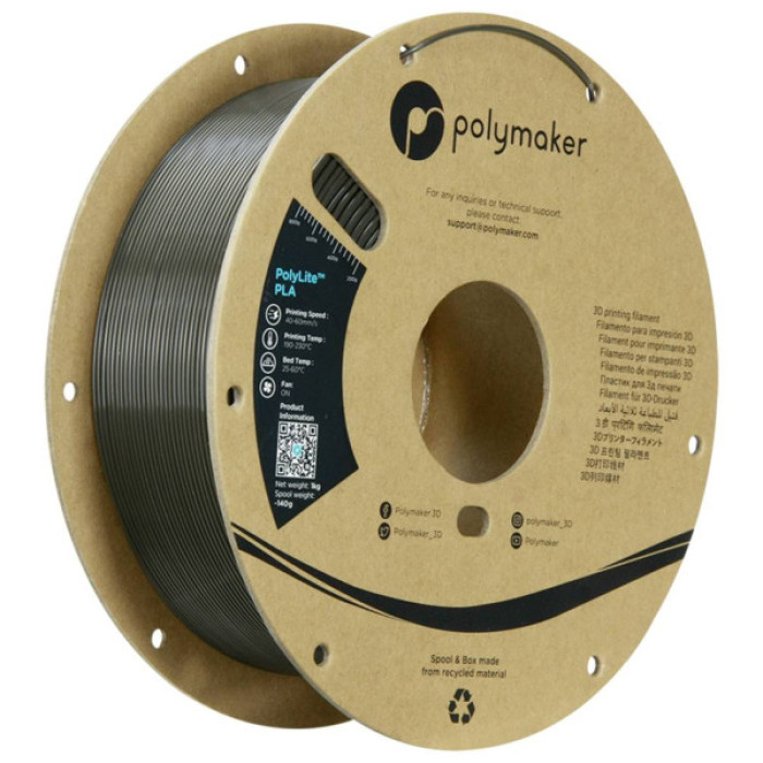 Пластик для 3D-принтера Polymaker PLA POLYLITE 1,75mm 1kg DARK GREY GREEN (PA02095)