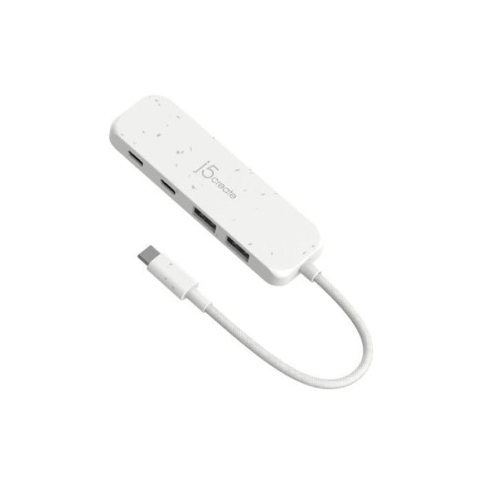 Концентратор J5create USB-C to 2xUSB-A + 2xUSB-C 3.2 10Gbps white (JCH342EW-N)