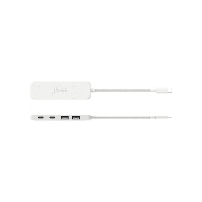 Концентратор J5create USB-C to 2xUSB-A + 2xUSB-C 3.2 10Gbps white (JCH342EW-N)