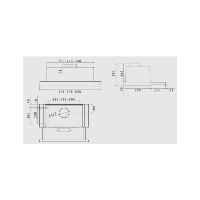 Витяжка кухонна Elica TT14 LUX WH/A/60