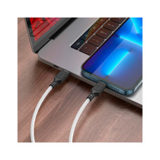 Дата кабель USB-C to Lightning 1.0m Cool silicone PD 20W X90 white HOCO (6931474788399)