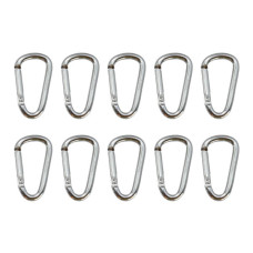 Карабін туристичний Tramp Набір 10 шт без муфти 6 cм Silver (UTRA-300-silver)