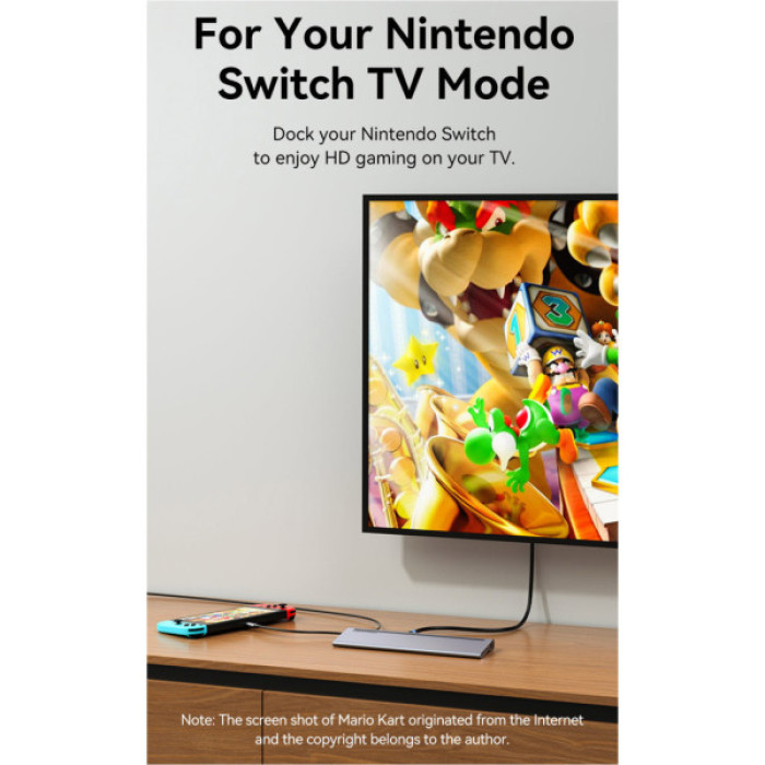 Концентратор VENTION USB3.1 Type-C to HDMI/VGA/USB-C/USB3.0x3/RJ45/SD/TF/TRRS 3.5mm/PD 100W 11in1 (THTHC)