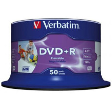 Диск DVD Verbatim 4.7Gb 16X CakeBox 50штWidePrintable (43512)