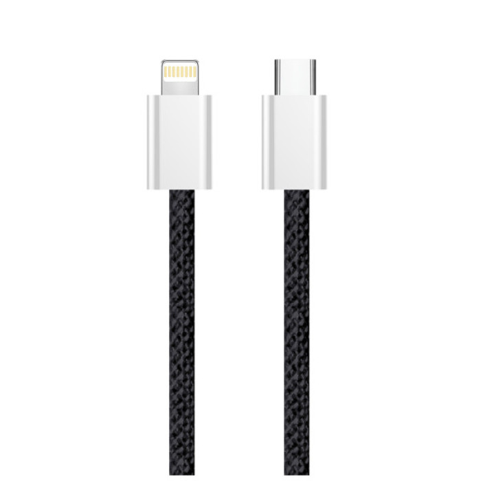 Дата кабель USB-C to Lightning 2.0m 27W PD FC black ColorWay (CW-CBPDCL068-BK)