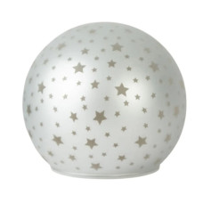 Прикраса декоративна Chomik світильник Куля, скляний, LED 12x11см, білий (5900779881839)