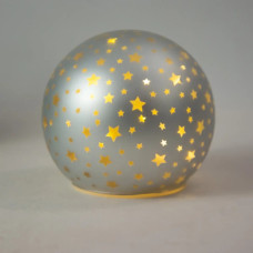 Прикраса декоративна Chomik світильник Куля, скляний, LED 12x11см, білий (5900779881839)