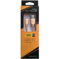 Дата кабель USB 2.0 AM to Micro 5P 1.0m 1.5A, Gold Grand-X (MM02G)