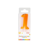 Свічка Maxi "1" із блискітками, що іскриться, 4,5 см, на торт (MX622081-1)