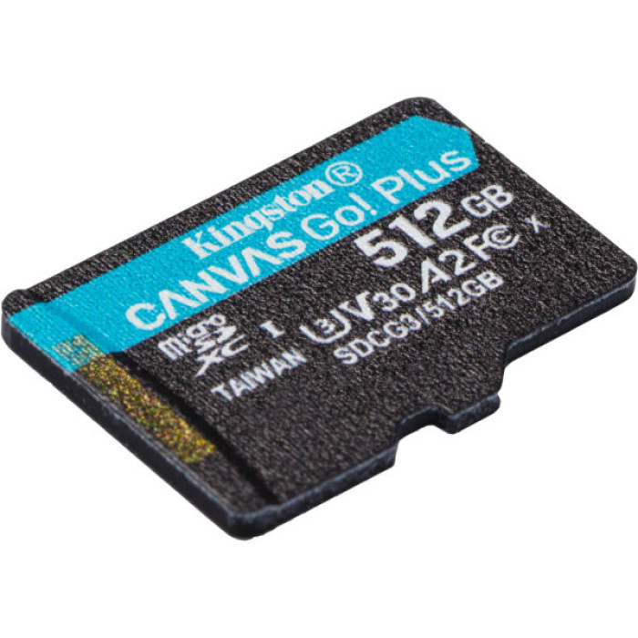 Карта пам'яті Kingston 512GB microSDXC сlass 10 UHS-I U3 V30 A2 Canvas Go Plus G4 (SDCG4/512GBSP)