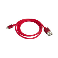 Дата кабель USB 2.0 AM to Lightning 1.0m 2.4A red Patron (CAB-PN-LIGHT-1M-R)