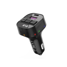 FM модулятор XO BCC17 Car Charger Smart Bluetooth Dual Port PD 30W Чорний (BCC17.black)