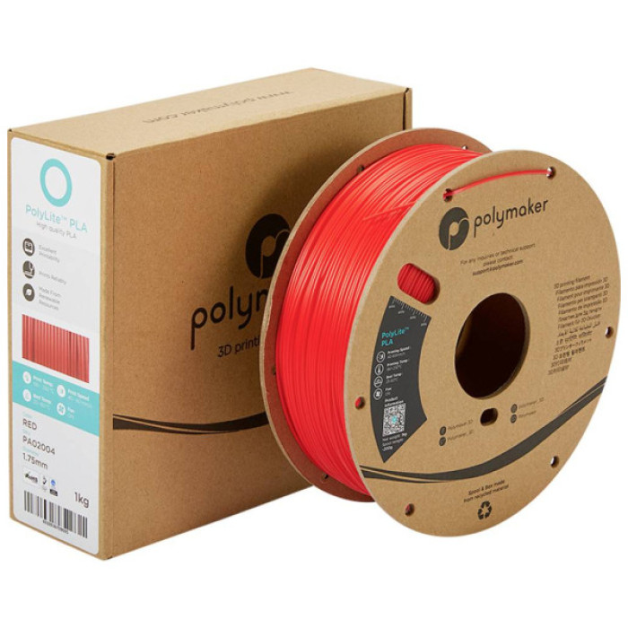 Пластик для 3D-принтера Polymaker PLA POLYLITE 1,75mm 1kg RED (PA02004)