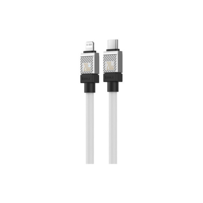 Дата кабель USB-C to Lightning 2.0m CoolPlay Fast Charging 20W white Baseus (CAKW000102)